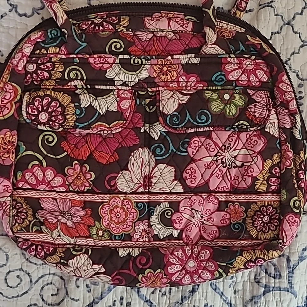 Vera Bradley Mod Floral Shoulder Hand Bag Purse - Picture 2 of 10